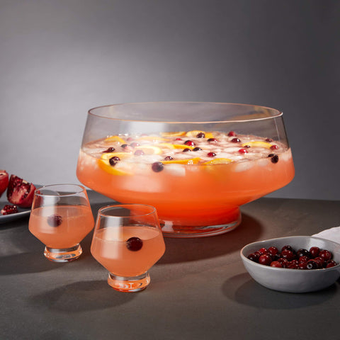 Viski bowl filled with colorful punch showing festive visual impact