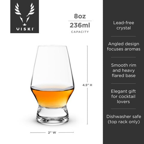 Viski Raye close-up of glass rim for precise sipping and tasting control