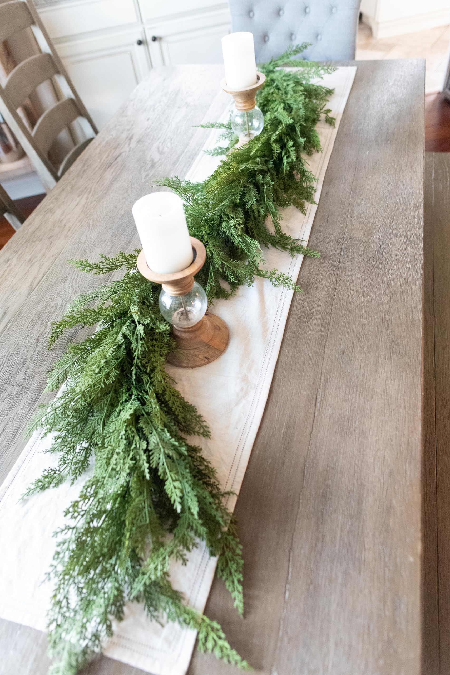 Vita Domi garland draped on a mantel adding instant seasonal warmth and polish
