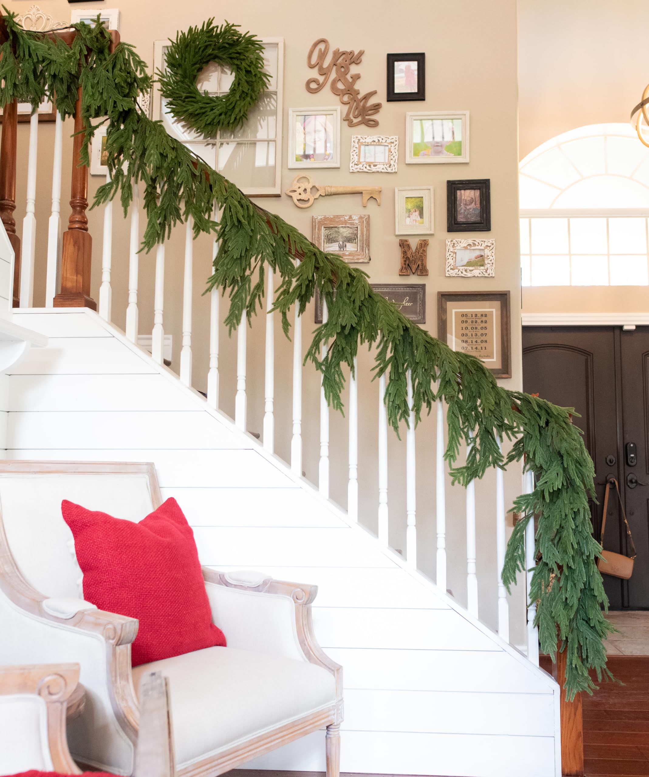Vita Domi garland in holiday room setting showing reusable seasonal decor benefit