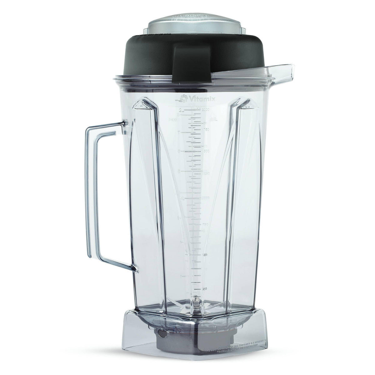 Vitamix 15856 front view showing clear container and measurement marks for easy portioning