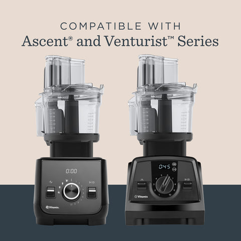 Vitamix accessory storage in cabinet showing space-saving convenience