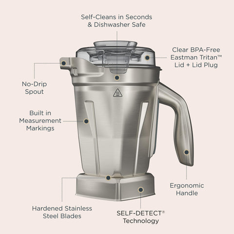 Vitamix laser-cut blades detail delivering consistent blends and long-lasting sharpness