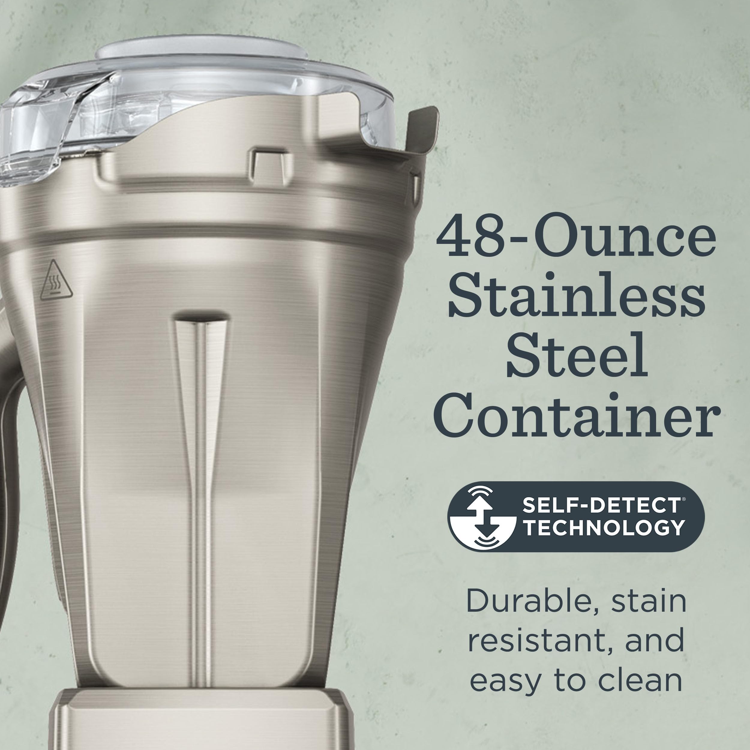 Vitamix clear lid close-up with BPA-free viewable window for easy monitoring