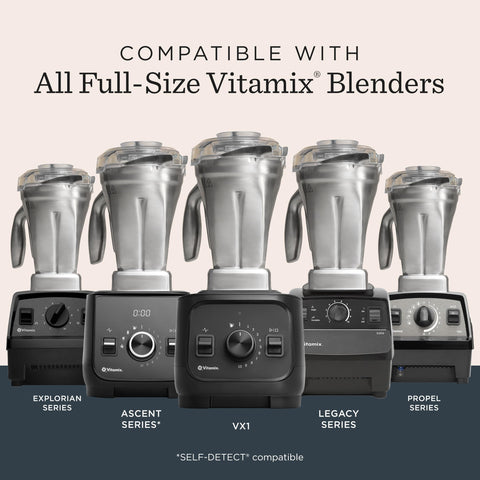 Vitamix compatibility badge image illustrating SELF-DETECT recognition benefit on Ascent and Venturist