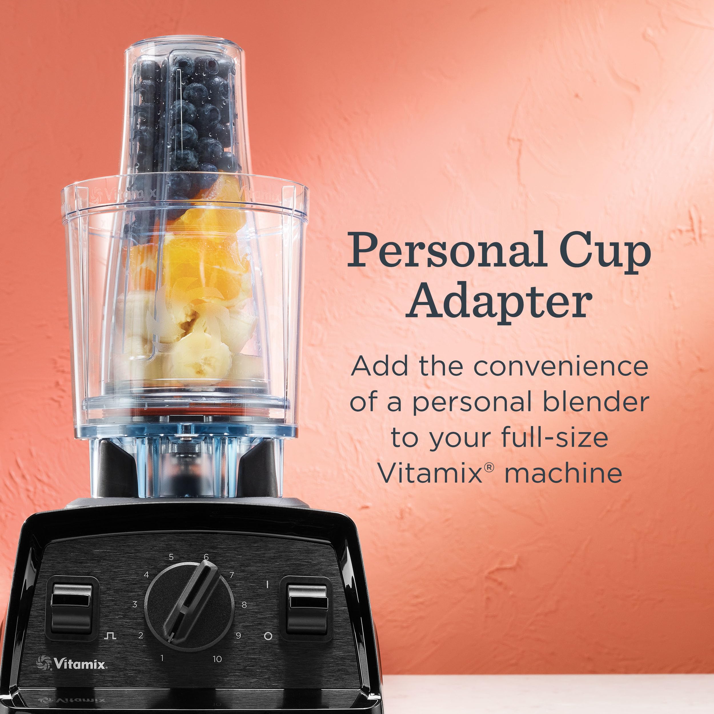 Vitamix Tritan 20oz cup closeup durable BPA-free material keeps drinks fresh