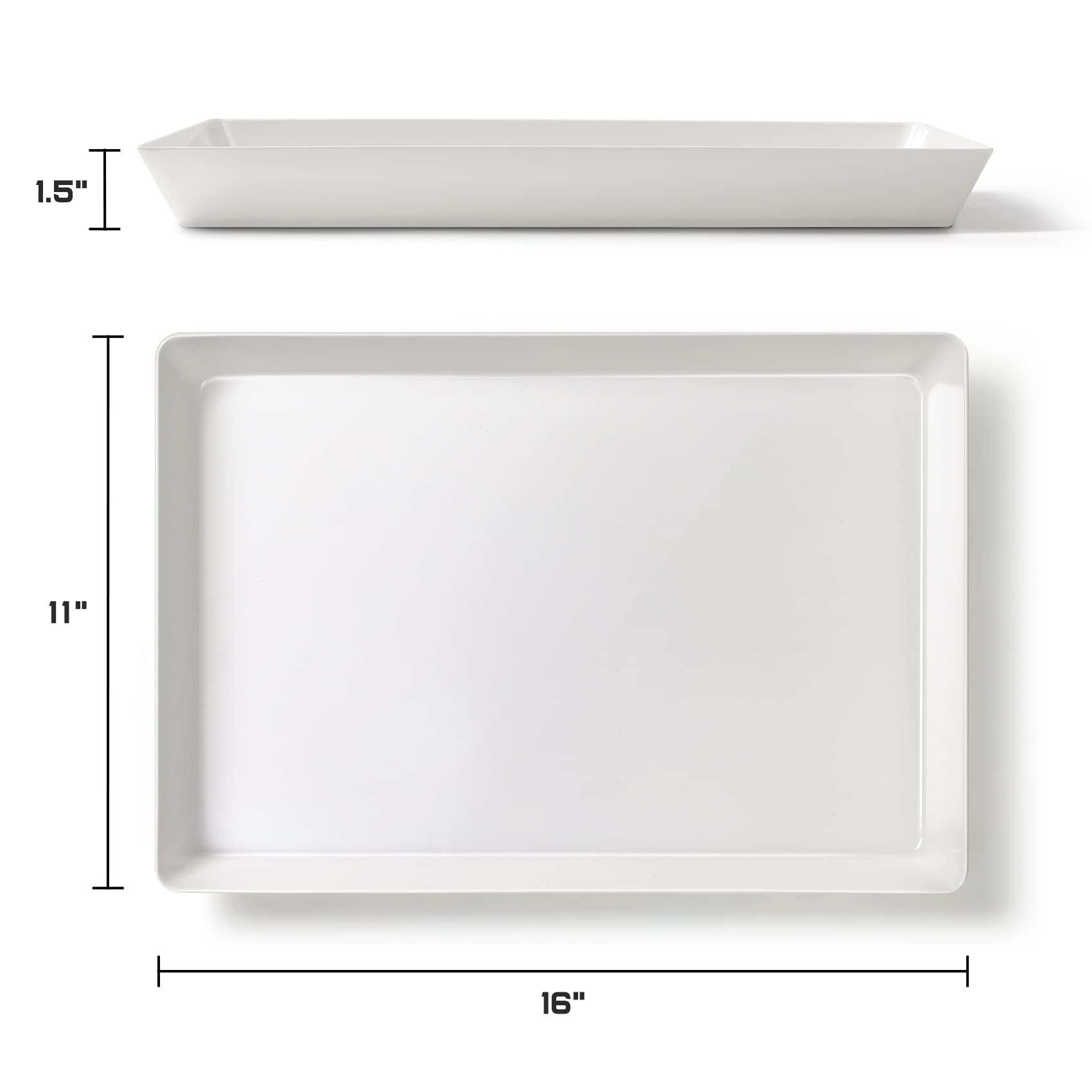 VITEVER close-up of tray edge showing smooth finish for safe handling