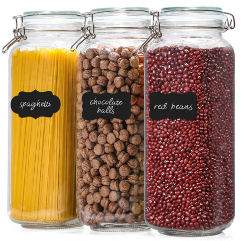 VITEVER front packaging showing three 92oz jars and labels for neat storage