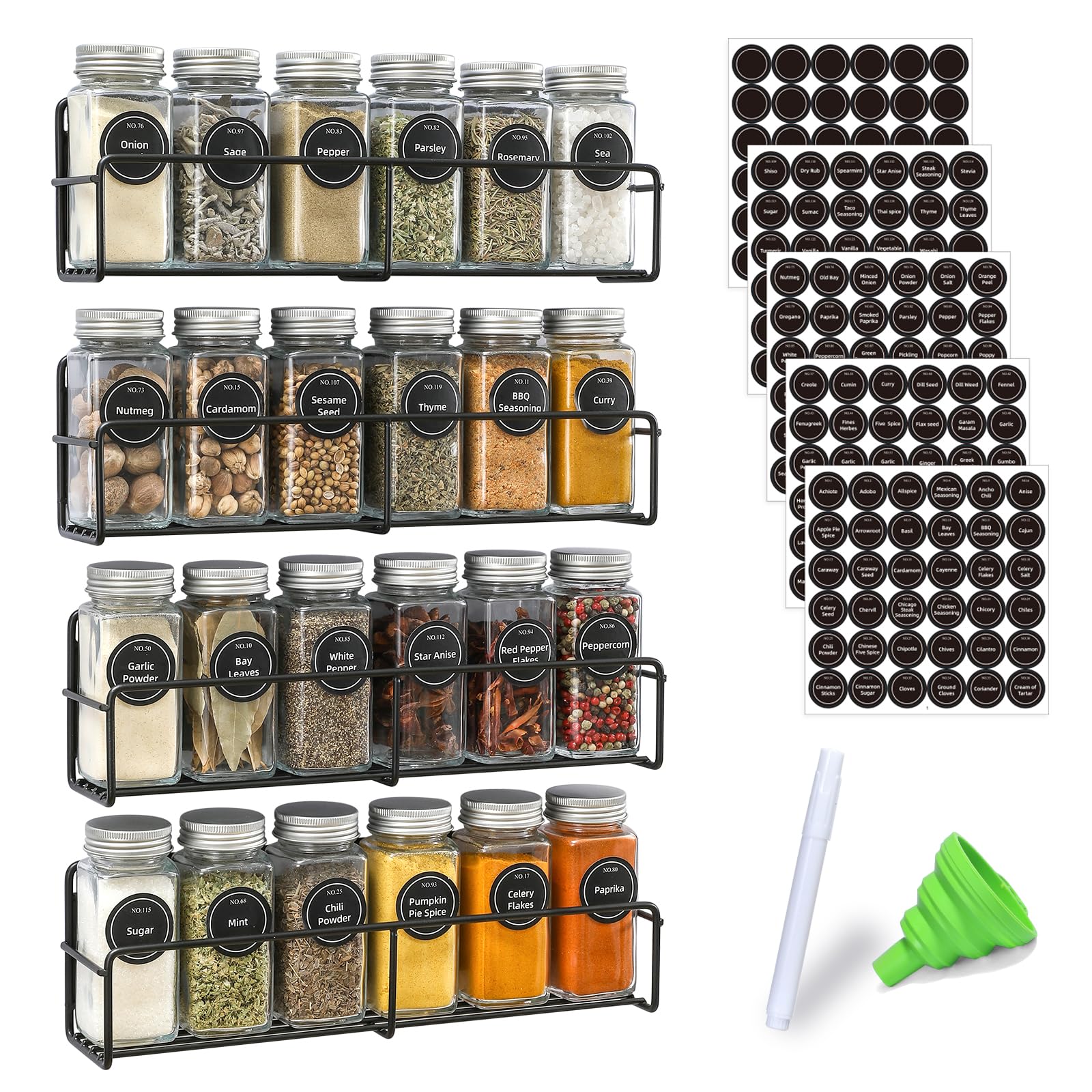 VITEVER spice rack beside a hand for scale, compact organizer for small kitchens