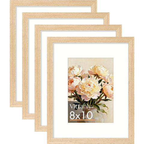 Vittanly front view natural wood frame showing neutral finish and clean edges