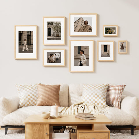 Vittanly hung on wall in gallery setup showing cohesive multi-frame styling
