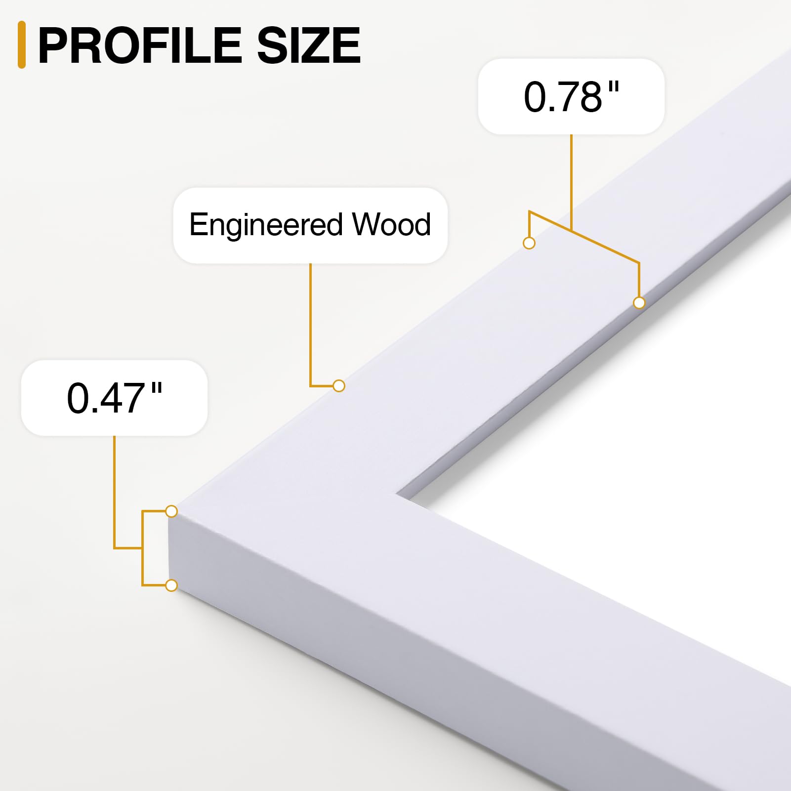 Vittanly MDF frame finish detail showing scratch-resistant quality and smooth edges