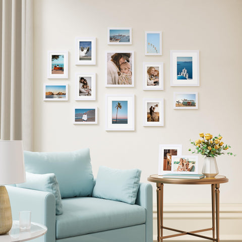Vittanly gallery wall arrangement demonstrating mixed-size layout impact