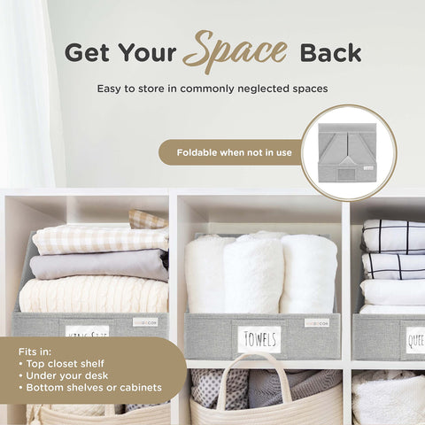 VIVIDECOR inside view with folded sweaters illustrating neat storage capacity