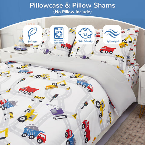 Viviland bedroom lifestyle scene demonstrates set on twin bed creating playful, tidy room