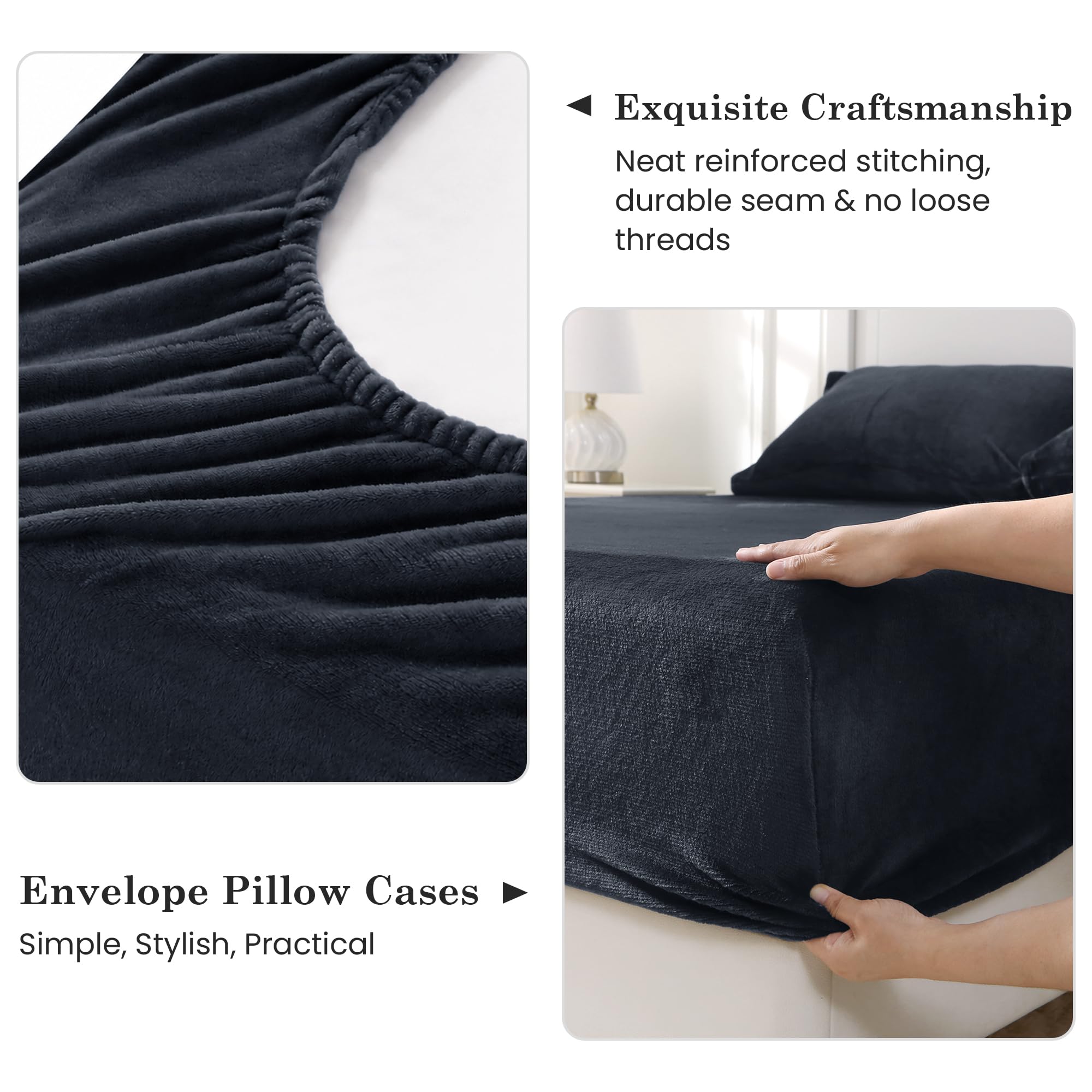 Viviland pillowcases close-up stitching demonstrating durable seams and comfort