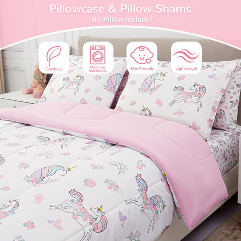 Viviland bedding next to a twin mattress to show fit and pocket depth benefit