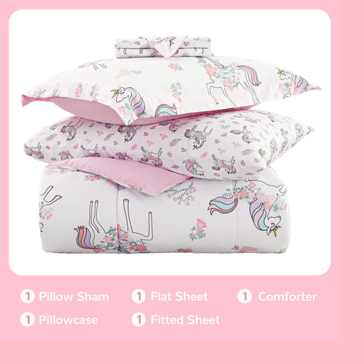 Viviland flat and fitted sheets laid out to show full twin sizes and tidy fit