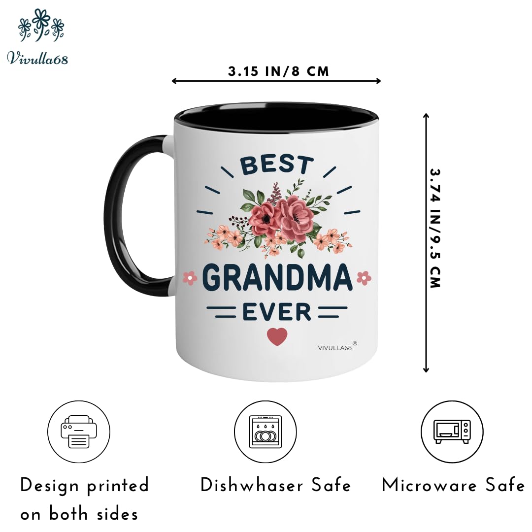 Vivulla68 mug next to a hand for scale conveying true-to-life size and practical capacity