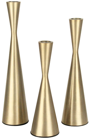 Vixdonos trio front view showing elegant gold finish and balanced design benefit: visual centerpiece
