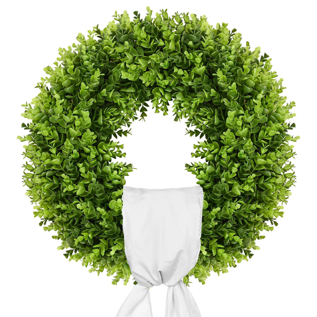 Vlorart front door wreath showing full lush greenery and curb appeal
