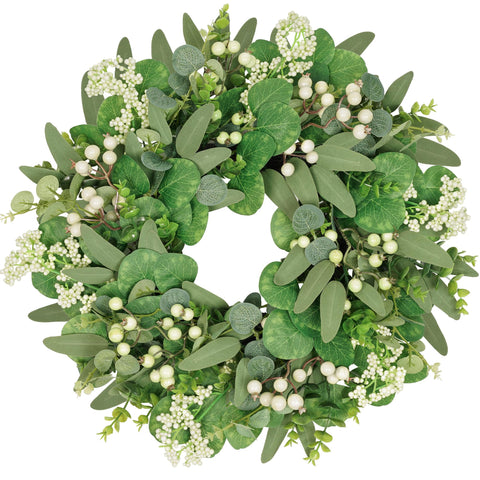 Vlorart front door wreath adding welcoming curb appeal
