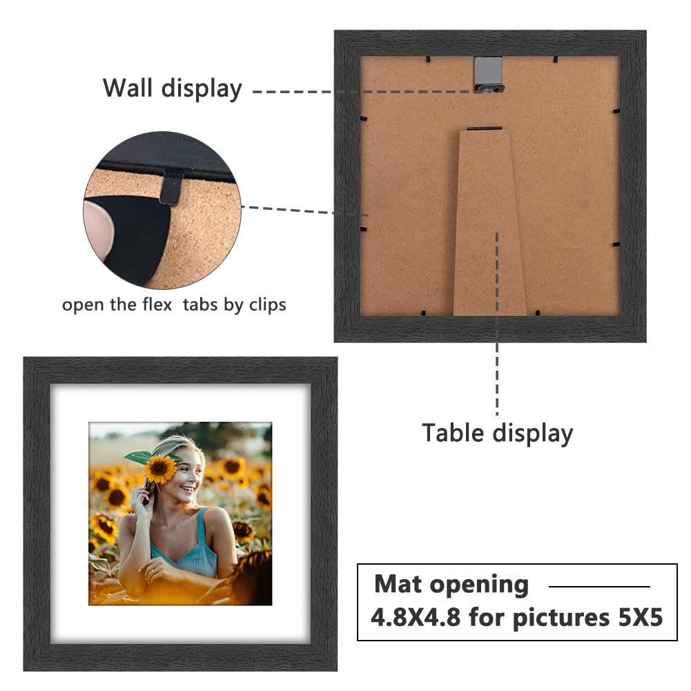 VMUZEDER frame showing full 8x8 artwork without mat offering clean display