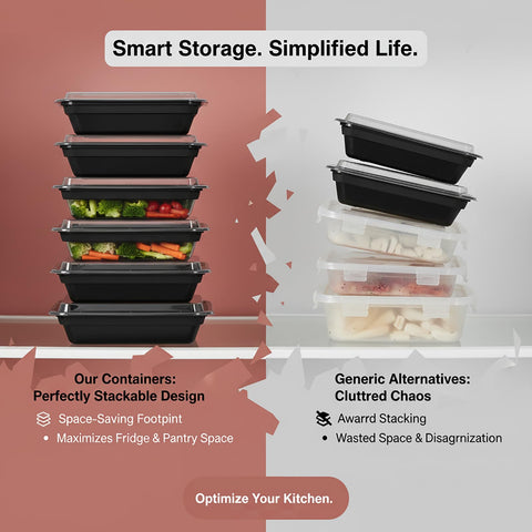 Voatree stacked containers inside fridge highlighting space-saving organization
