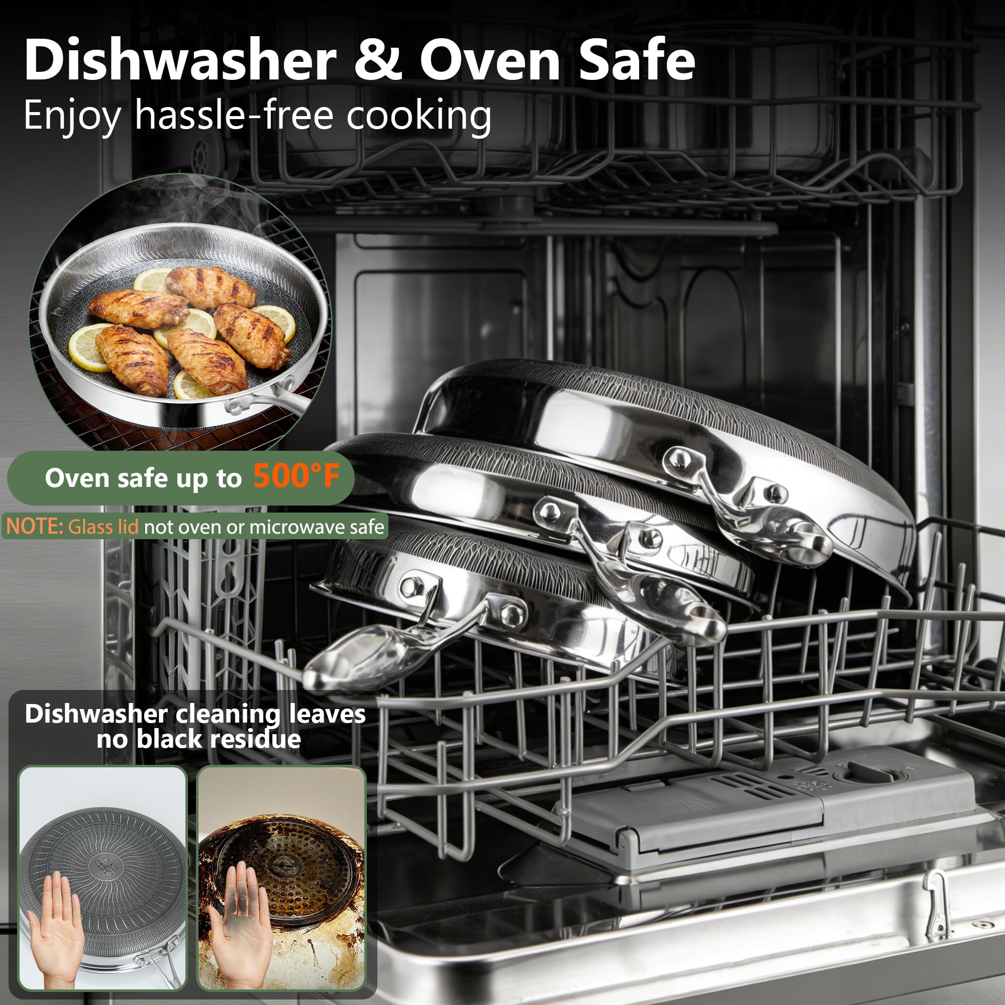 Vocvee cooking an egg in pan illustrating reliable nonstick performance and fast cleanup