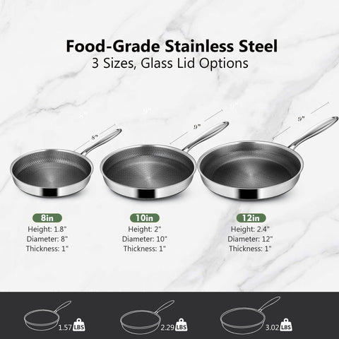 Vocvee pan beside utensils showing size scale and everyday kitchen convenience
