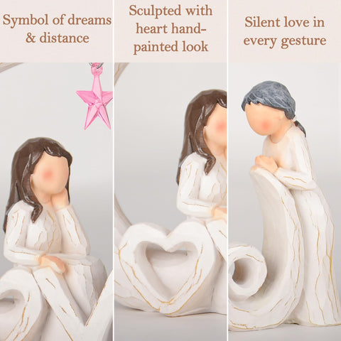 VOFSTAND side profile of mother and daughter figures showing emotional pose benefit