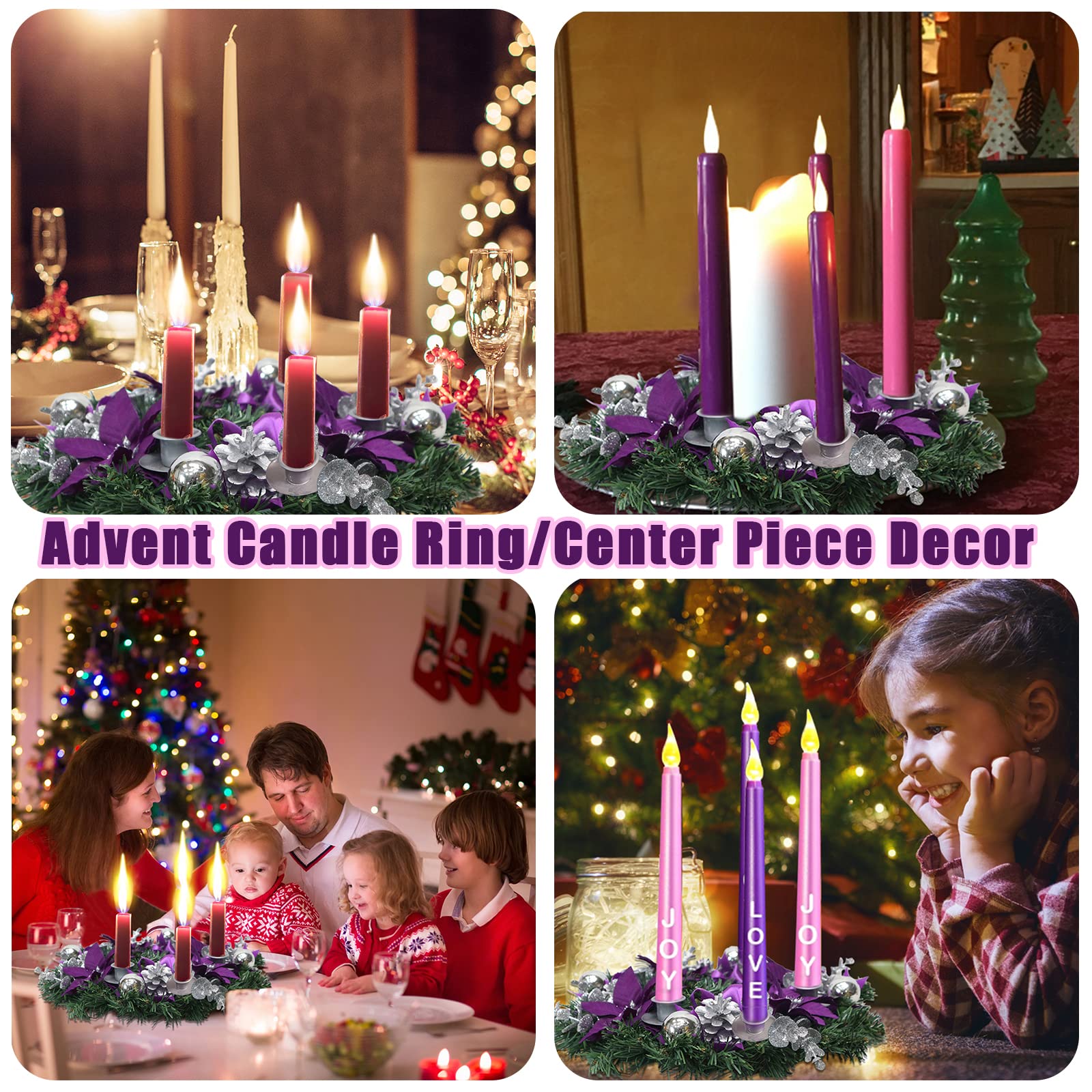 Vofuly hung on front door as candleless wreath providing welcoming decor
