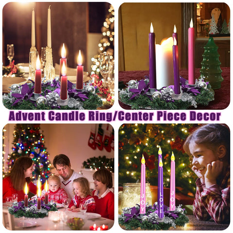 Vofuly hung on front door as candleless wreath providing welcoming decor