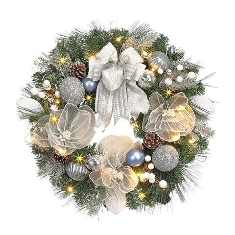 Vofuly front door wreath adding elegant winter welcome