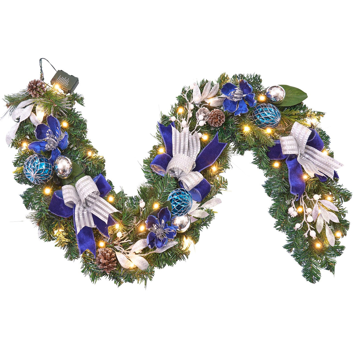 Vofuly front view garland on mantel creating festive focal point