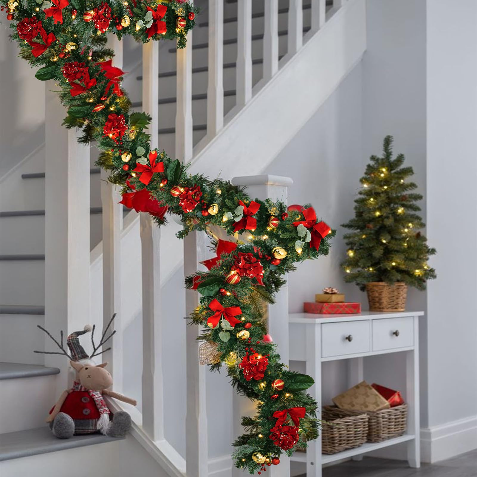 Vofuly garland on a covered porch illustrating sheltered outdoor use