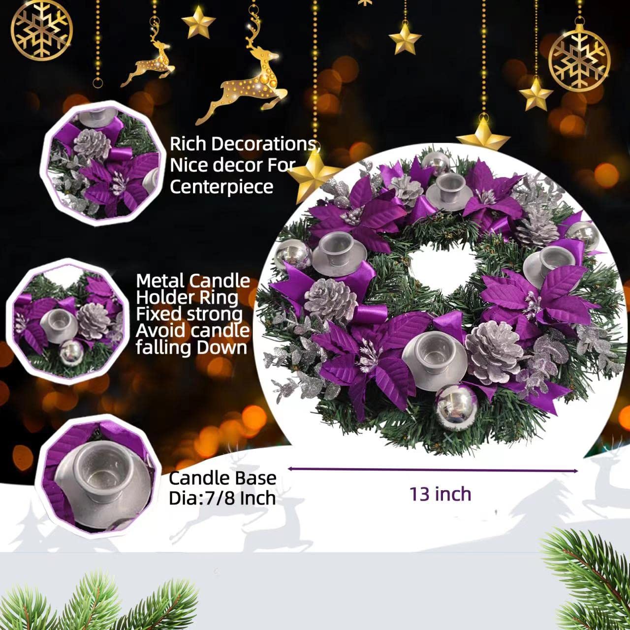 Vofuly styled on a mantel demonstrating festive ambiance and versatility