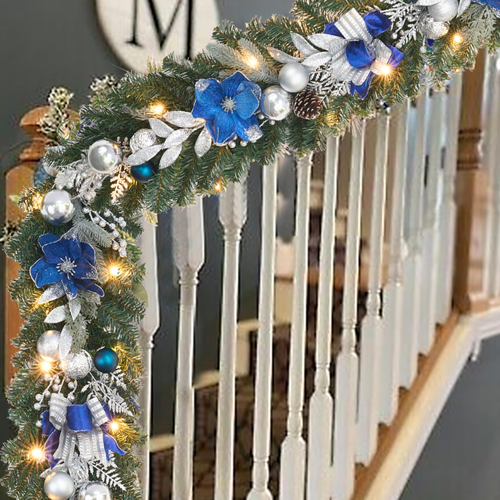 Vofuly garland beside a ruler showing 6ft length and scale