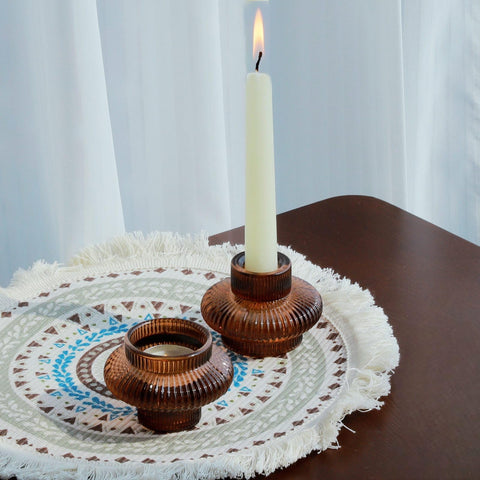 VOHO holder with tealight showing versatile candle compatibility