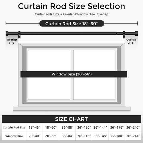 VOIIY curtain rod in bedroom showing easy styling and strong support for blackout panels