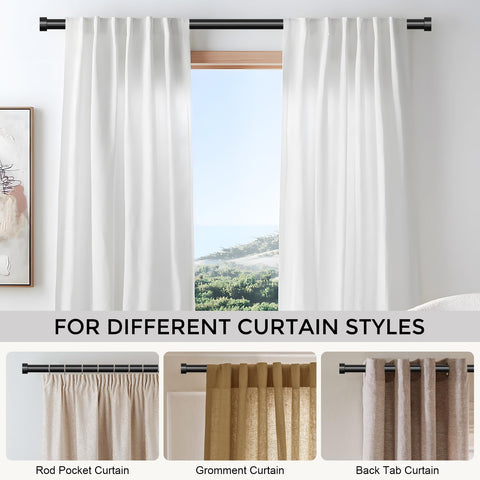 VOIIY installed rod over wide living room window providing stable support