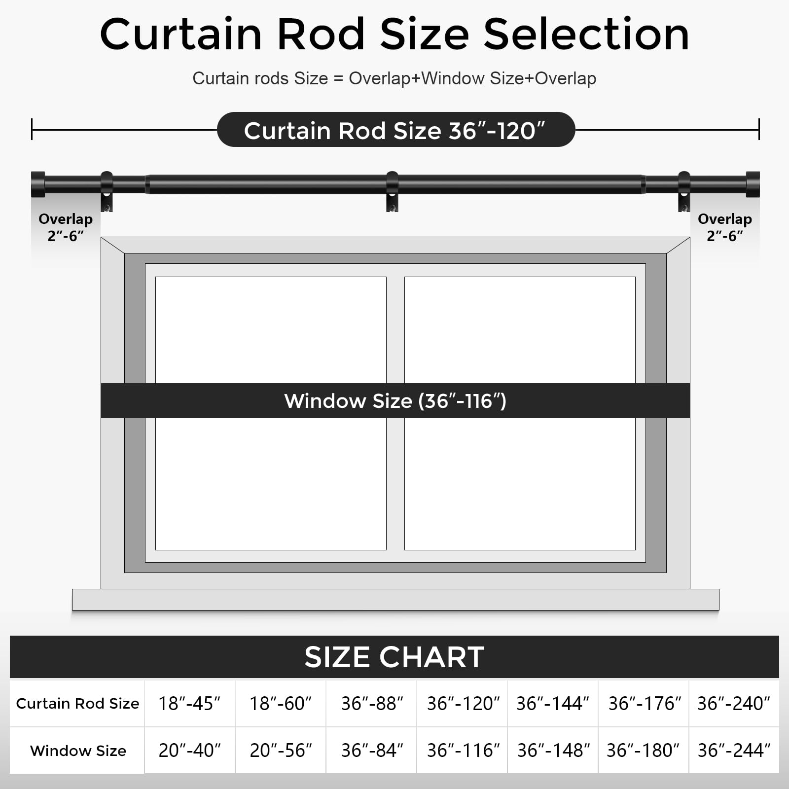 VOIIY rod mounted in living room providing sturdy support and sleek look