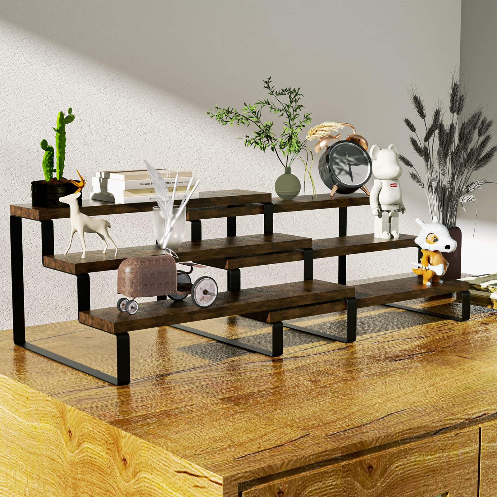 VOKEEH pantry view with rack expanded to fit wider shelves and maximize storage