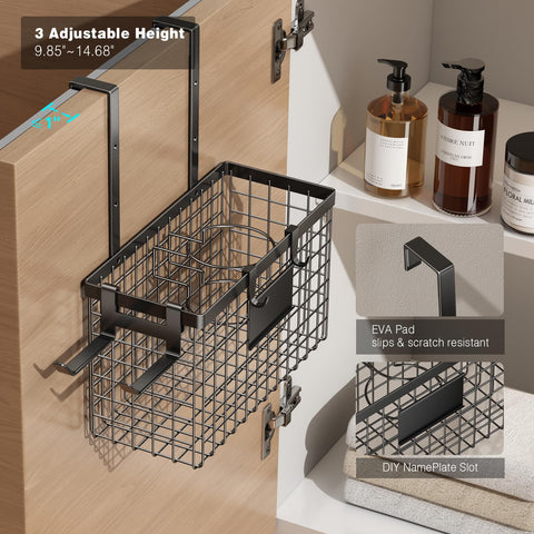 Voldra sitting on bathroom counter with tools showing easy reach benefit