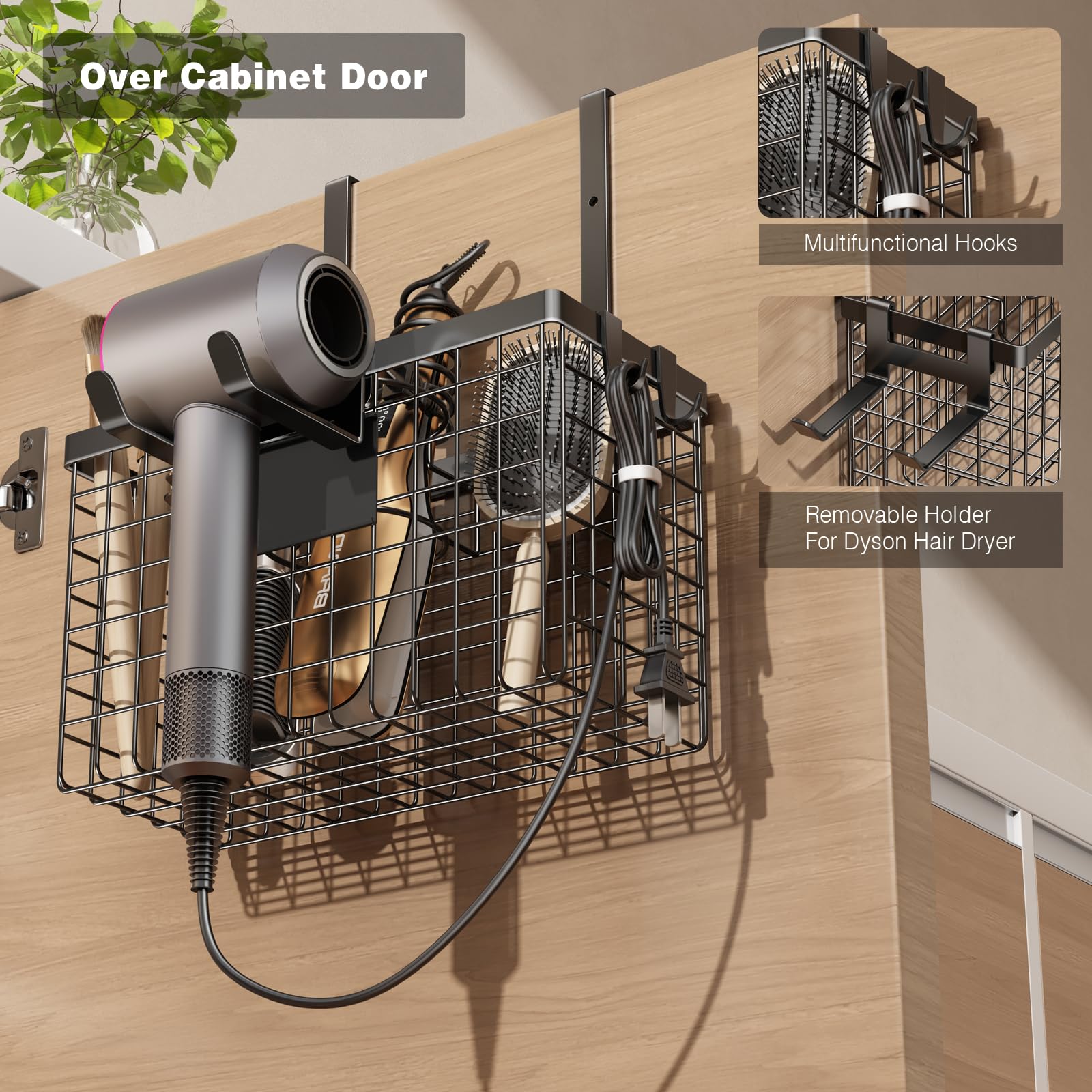 Voldra installed on a cabinet door illustrating space-saving benefit