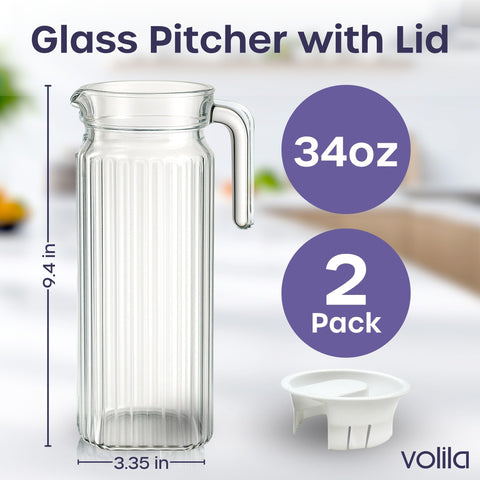 volila close-up of ribbed glass texture offering secure grip and visual style