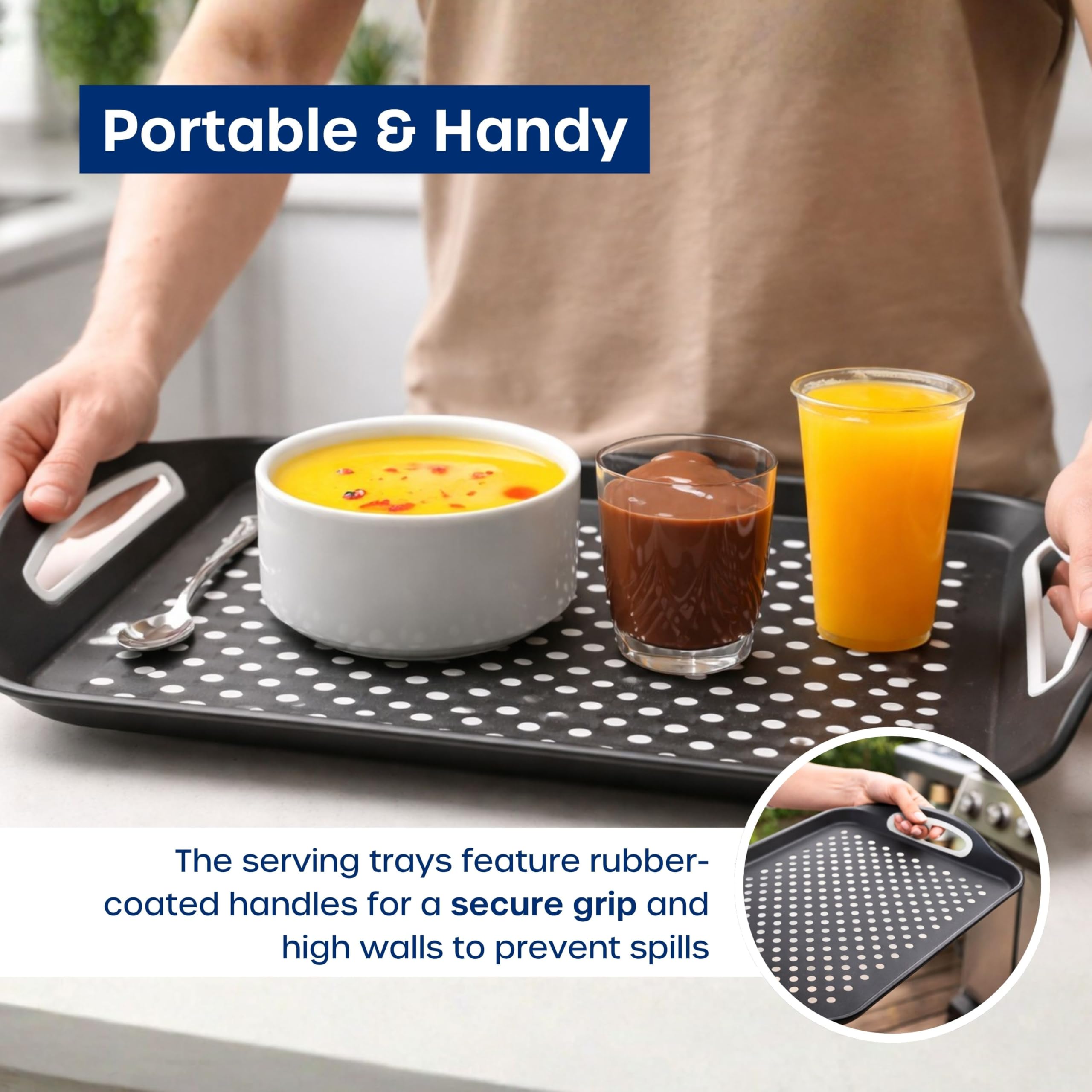 volila tray serving bbq outdoor setting for portable food service