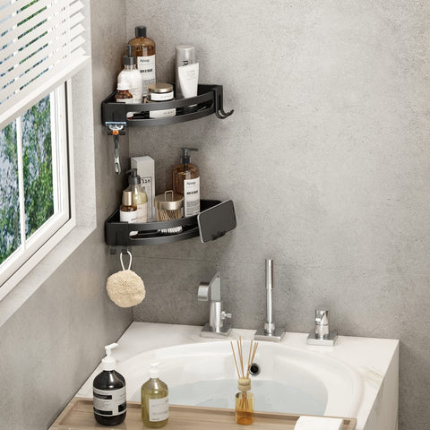 VOLPONE removable razor hook and accessories for organized storage benefit