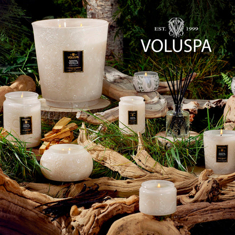 Voluspa candle in gift-ready packaging ideal for presents and special occasions