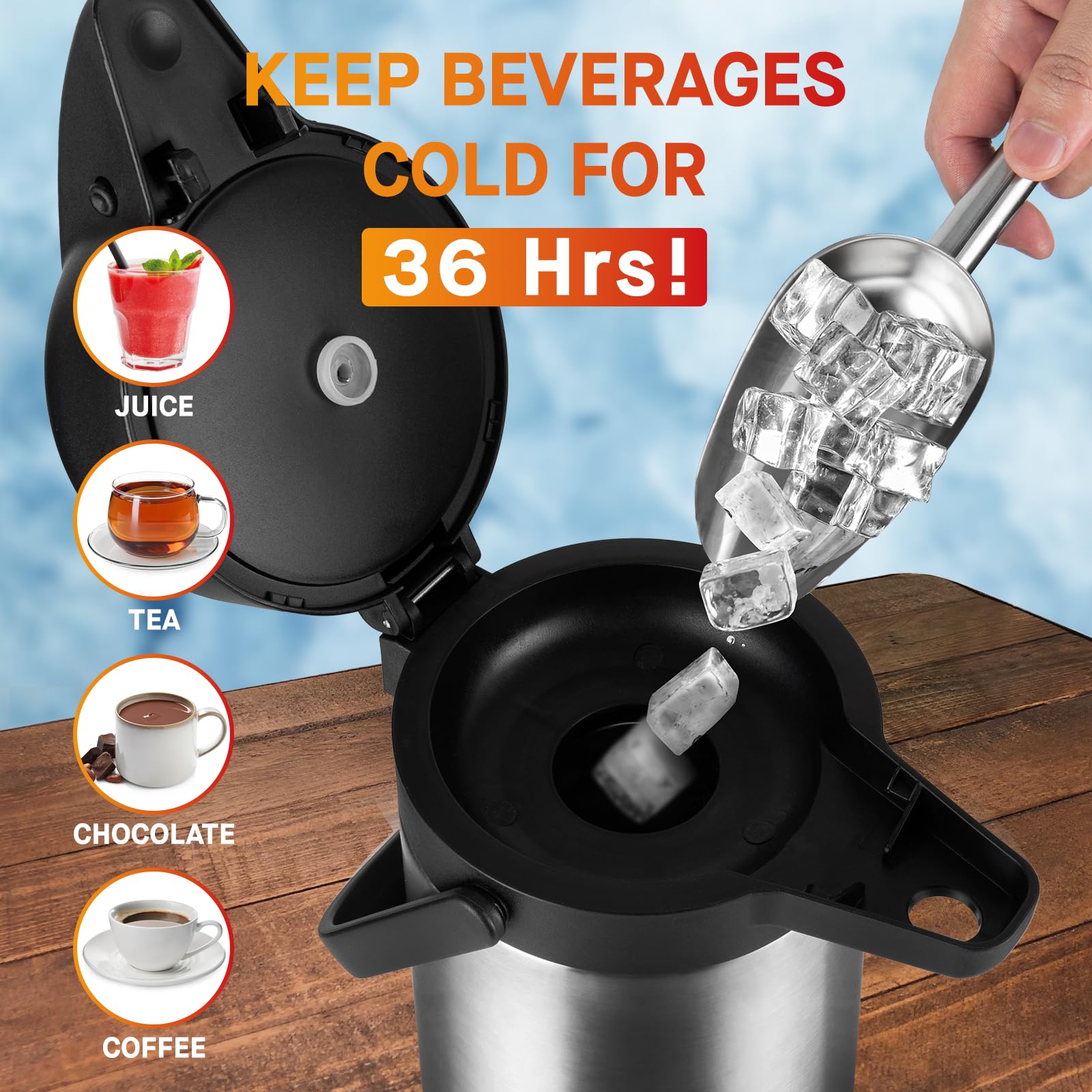 VONDIOR in use serving coffee to guests for convenient hands-free pouring